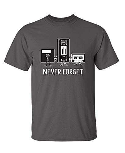 Never Forget Retro Floppy Disk VHS Cassette Funny mockup 2