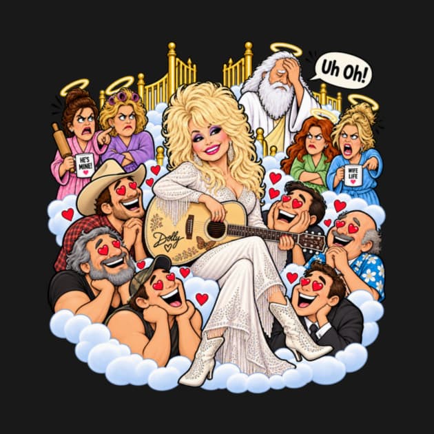 Uh Oh Dolly Funny Tee mockup 2